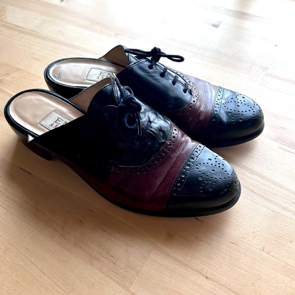 Vintage Leather Brogue Mules - Picture 1 of 8